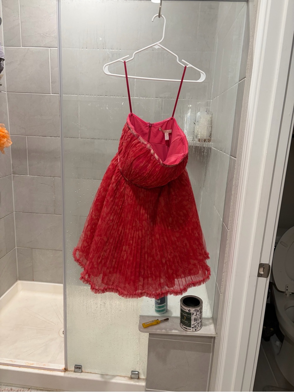 Hutch Pink Pleated Fit & Flare Cocktail Dress | Size 2